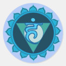 Recherche de chakra de gorge autocollants Bleu