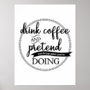 Recherche de citation de café posters Typographie