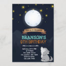 Recherche de lune loup invitations D'anniversaire de loup