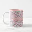 Recherche de dentelle rose tasses Vintage