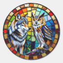Recherche de hiboux colorés autocollants Faune