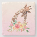 Recherche de girafe dessous de verres Aquarelle