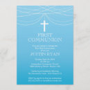 Recherche de blue petite communion invitations Moderne