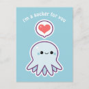 Recherche de poulpe kawaii cartes postales Mignon