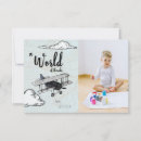 Recherche de voyage vintage vœux cartes Bleu