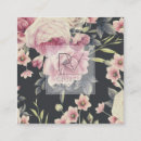 Recherche de floral vintage cartes visite Aquarelle florale