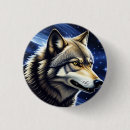 Recherche de loups sauvages badges Nature