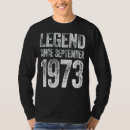 Recherche de légende 1973 tshirts Anniversaire