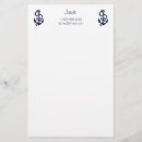 Zoek naar marine anker briefpapier Blauw