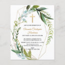 Recherche de greenery baptême invitations Religieux