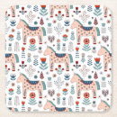 Recherche de motif scandinave dessous de verres Cheval
