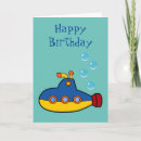 Recherche de sous marin anniversaire cartes Sous la mer