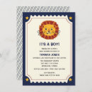 Recherche de lion baby shower garçon invitations Jungle