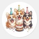 Recherche de anniversaire de corgi autocollants Chiot