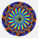 Recherche de spirale fractale autocollants Psychédélique
