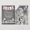 Recherche de bonbon moderne 16 invitations Rose