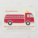 Recherche de firetruck invitations Garçon