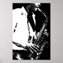 Recherche de saxophone t posters Noir