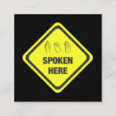 Recherche de langue des signes américaine cartes visite Asl