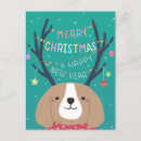 Recherche de noël de beagle cartes postales Mignon