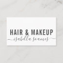 Recherche de maquillage et cheveux cartes visite Customer