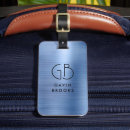 Recherche de acier bagages étiquettes Monogrammé