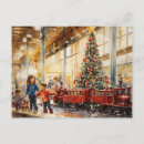 Recherche de train jouet vœux cartes Vintage