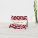 Recherche de motif girafe vœux cartes Pour elle
