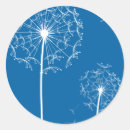 Recherche de pissenlit bleu autocollants Fleur