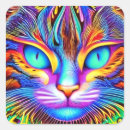 Recherche de visage abstrait autocollants Dessin