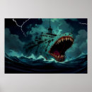 Zoek naar zee monster kunst Ocean