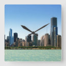 Zoek naar chicago skyline klokken Horizontaal