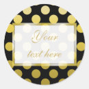 Zoek naar zwarte stip stickers Goud