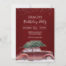 Recherche de arbre vintage invitations Rouge