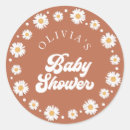 Recherche de rétro floral autocollants Baby shower super