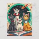 Recherche de rétro futuriste cartes postales Espace