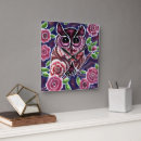 Recherche de chouette bleue horloges Rose