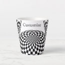 Recherche de damier noir et blanc tasses À damiers