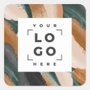 Recherche de logo carré autocollants Vert
