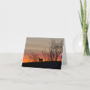 Recherche de silhouettes vœux cartes Coucher de soleil