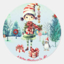 Recherche de elfe fille autocollants Noël