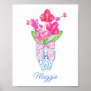 Recherche de fleur chinoise posters Aquarelle