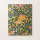 Recherche de chat sauvage puzzles Floral
