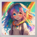 Zoek naar anime meisje posters Kleurrijk