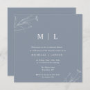 Recherche de dusty blue floral répétition dîner invitations Moderne
