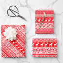 Recherche de nordic papier cadeau Rouge et blanc