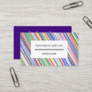 Recherche de rayures multicolores cartes visite Rayé