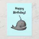 Recherche de anniversaire de baleine cartes postales Drôle