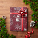 Recherche de scène neige papier cadeau Rouge