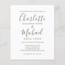 Zoek naar olijf uitnodigingen Minimalistisch